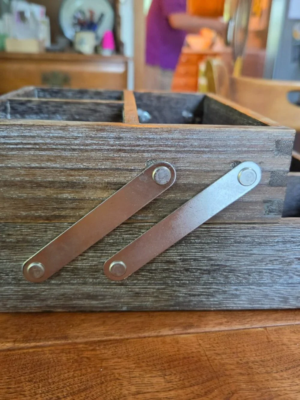WOOD ORGANIZER HINGED BOX LIFTS TO ANOTHER LEVEL